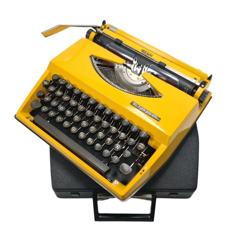 Adler Tippa, Yellow Manual Vintage Typewriter, QWERTY, Serviced