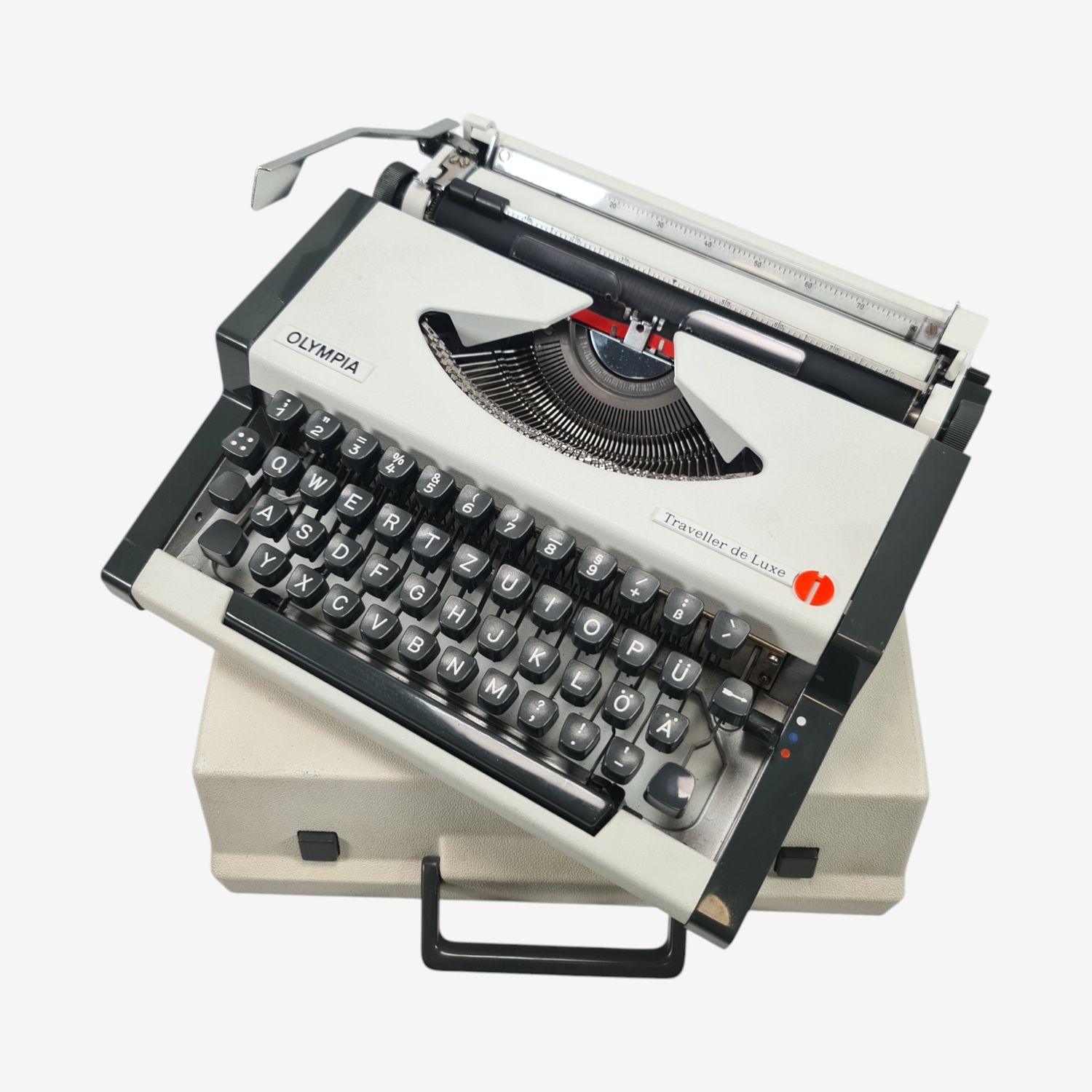 Olympia Traveller De Luxe Manual Vintage Typewriter,  Portable, Serviced