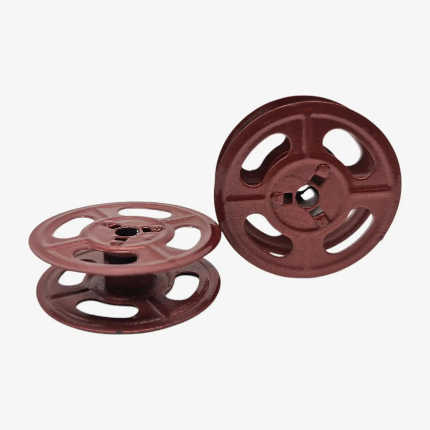 Burgundy Metal Universal Ribbon Spools for Typewriters