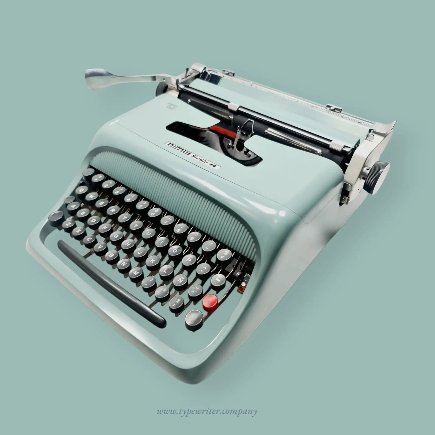 Olivetti Studio 44 Original Teal Vintage Typewriter, Refurbished