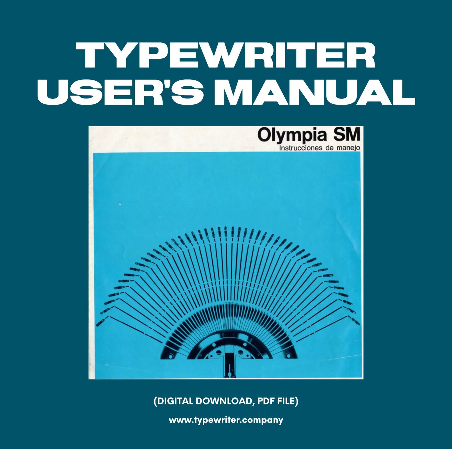 Instruction Manual for Vintage Typewriter Olympia SM9, PDF in Spanish