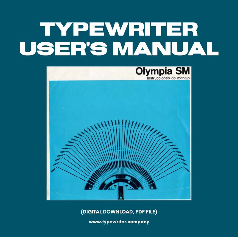 Instruction Manual for Vintage Typewriter Olympia SM9, PDF in Spanish