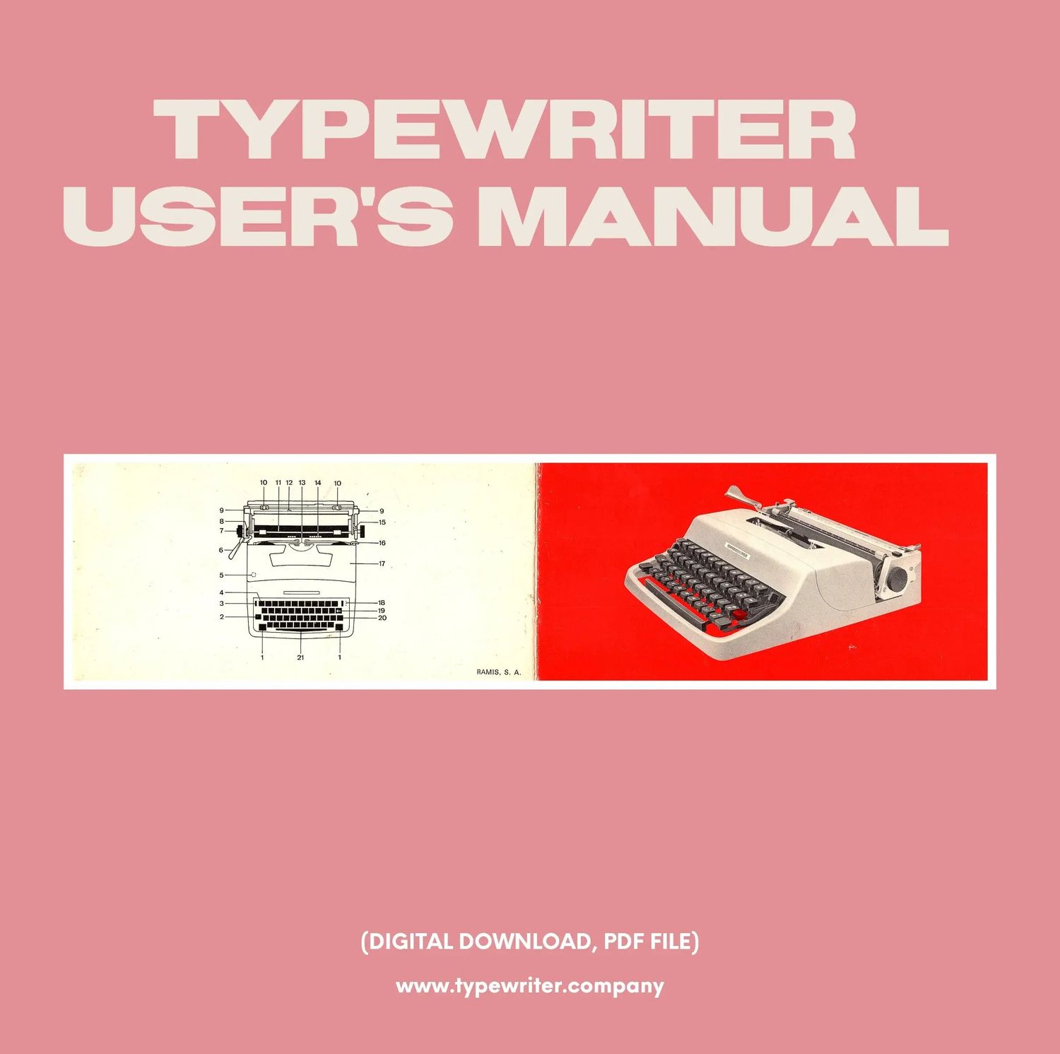 Instruction Manual for Vintage Typewriter Olivetti Lettera 32, PDF in Spanish