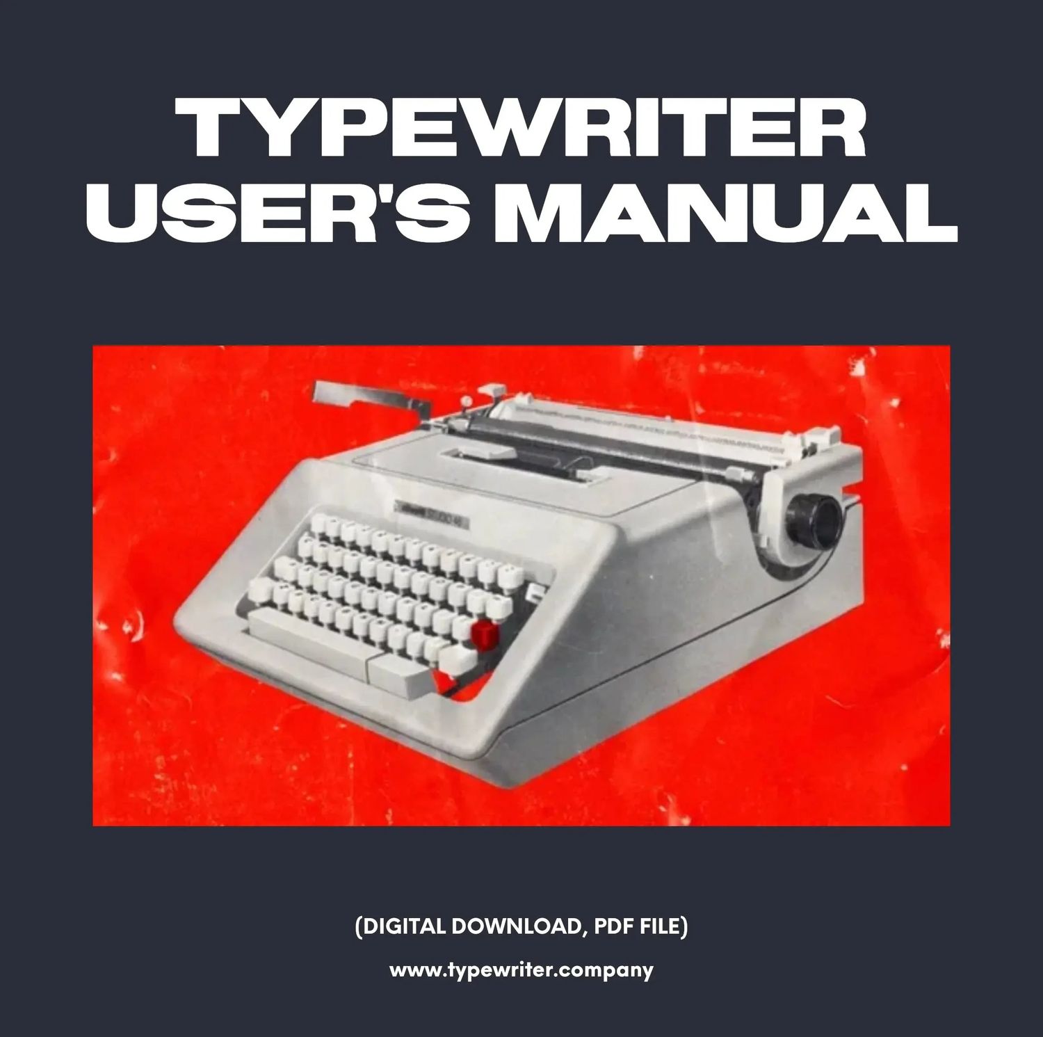 Instruction Manual for Vintage Typewriter Olivetti Studio 46, PDF in Spanish