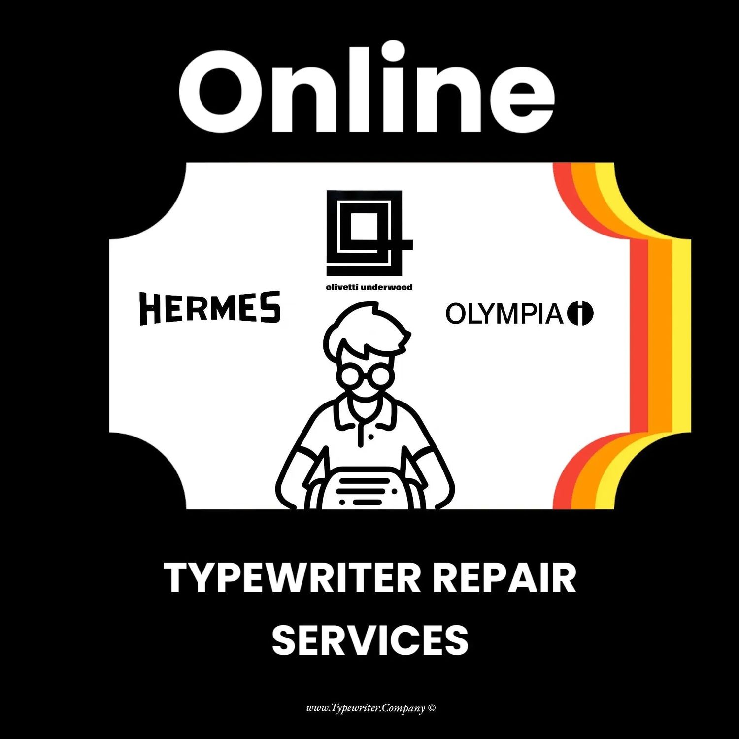 Typewriter Repair Service One Ticket - 30 Min - Online Technical Support for Your Typewriter