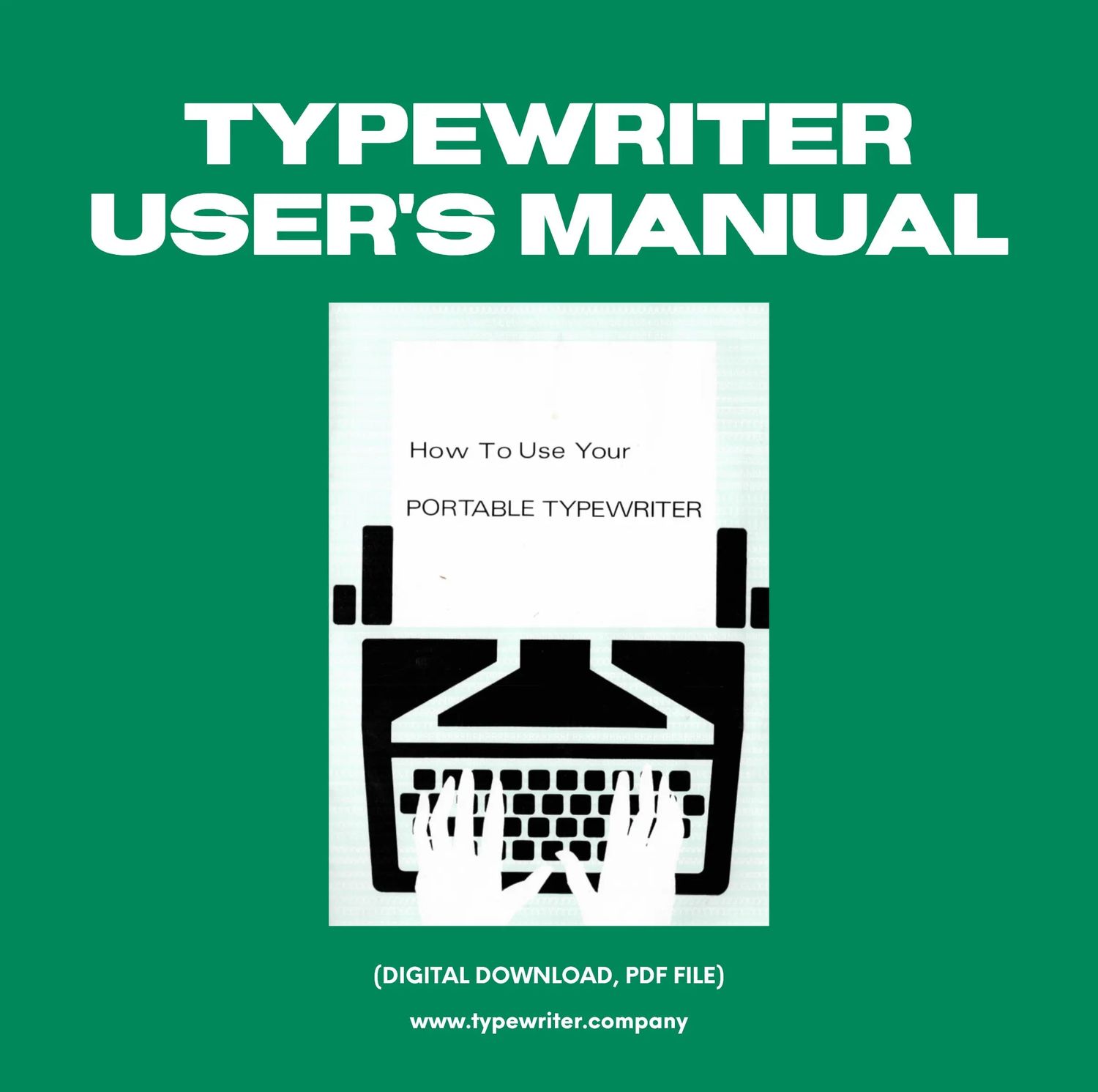 Instruction Manual for Vintage Typewriter, PDF in English