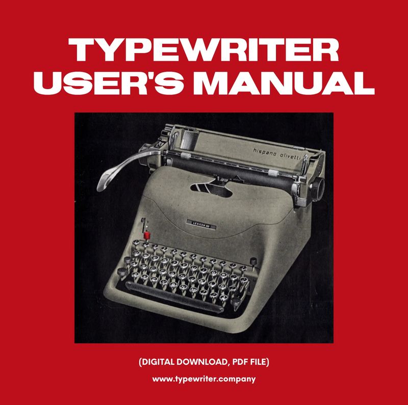 Instruction Manual for Vintage Typewriter Lexicon 80, PDF in Spanish