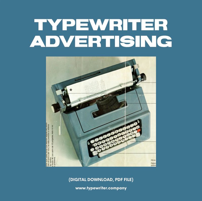 Original Vintage Ad for Typewriter Olivetti Studio 46, PDF in Spanish