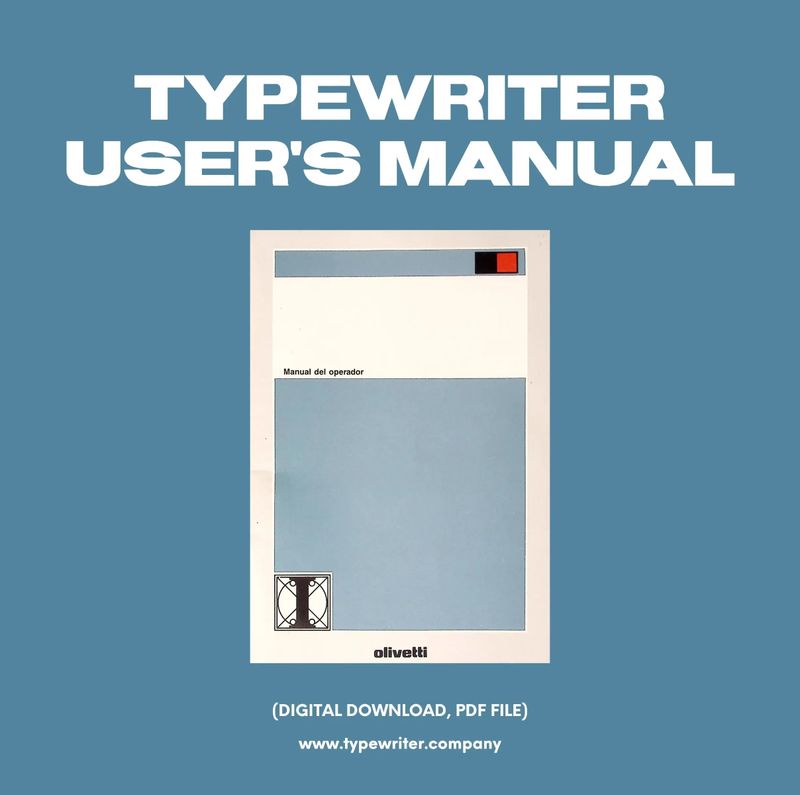 Instruction Manual for Vintage Typewriter Olivetti ET series / DeLuxe 11 / E501, PDF in Spanish