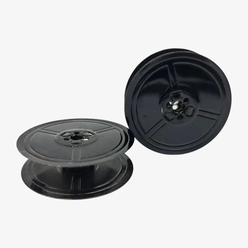 Original Vintage Black Metal Ribbon Spools for German Typewriters DIN 2103