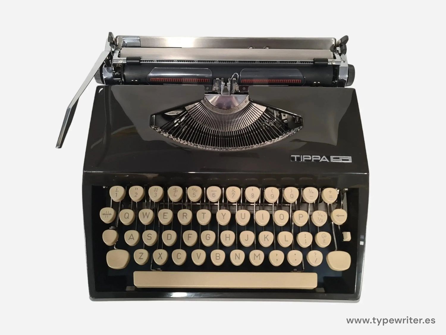 SOLD! Tippa S, Cursive Font, Black Manual Vintage Typewriter, Serviced