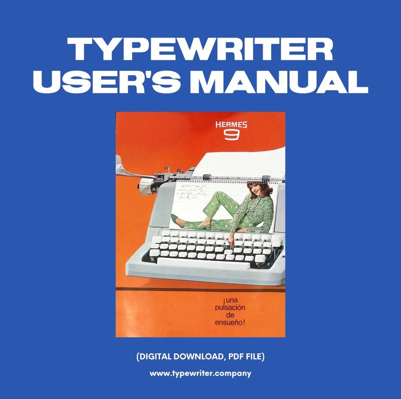 Instruction Manual for Vintage Typewriter Hermes 9, in Spanish