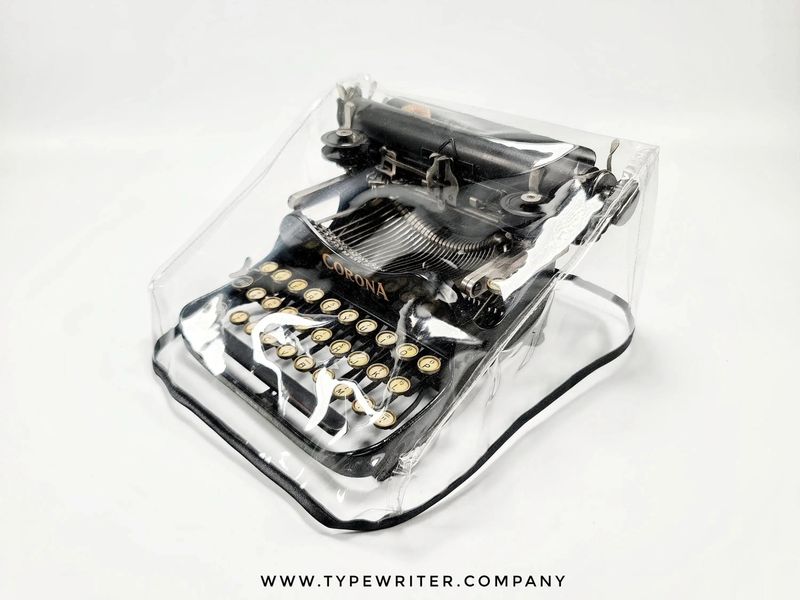 XS Typewriter Dust Cover for Corona 3 Folding, Corona Special, Transparent
