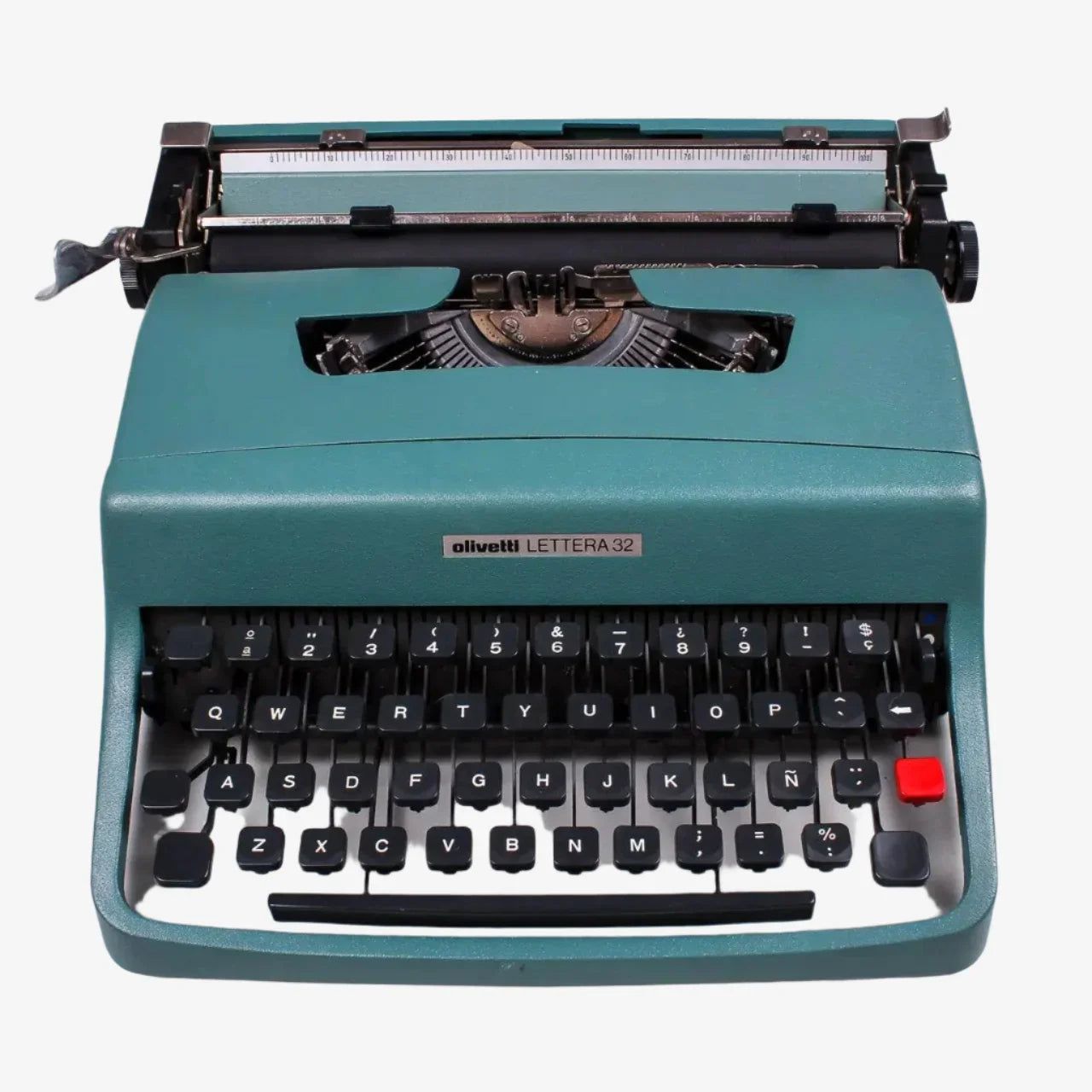 Olivetti Lettera 32 Original Green, Vintage Manual Typewriter, Restored