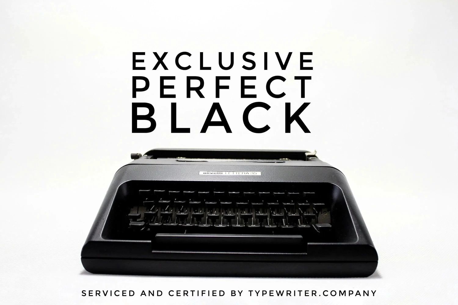 Olivetti Lettera 35 Matte Black, Manual Vintage Typewriter, Restored