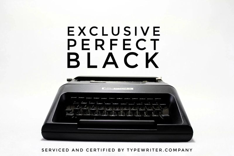 Olivetti Lettera 35 Matte Black, Manual Vintage Typewriter, Restored