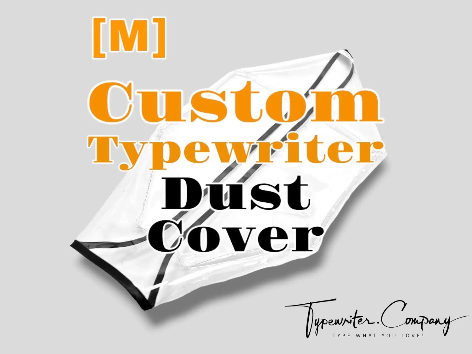 CUSTOM Medium Typewriter Dust Cover, Clear Vinyl for Typewriter