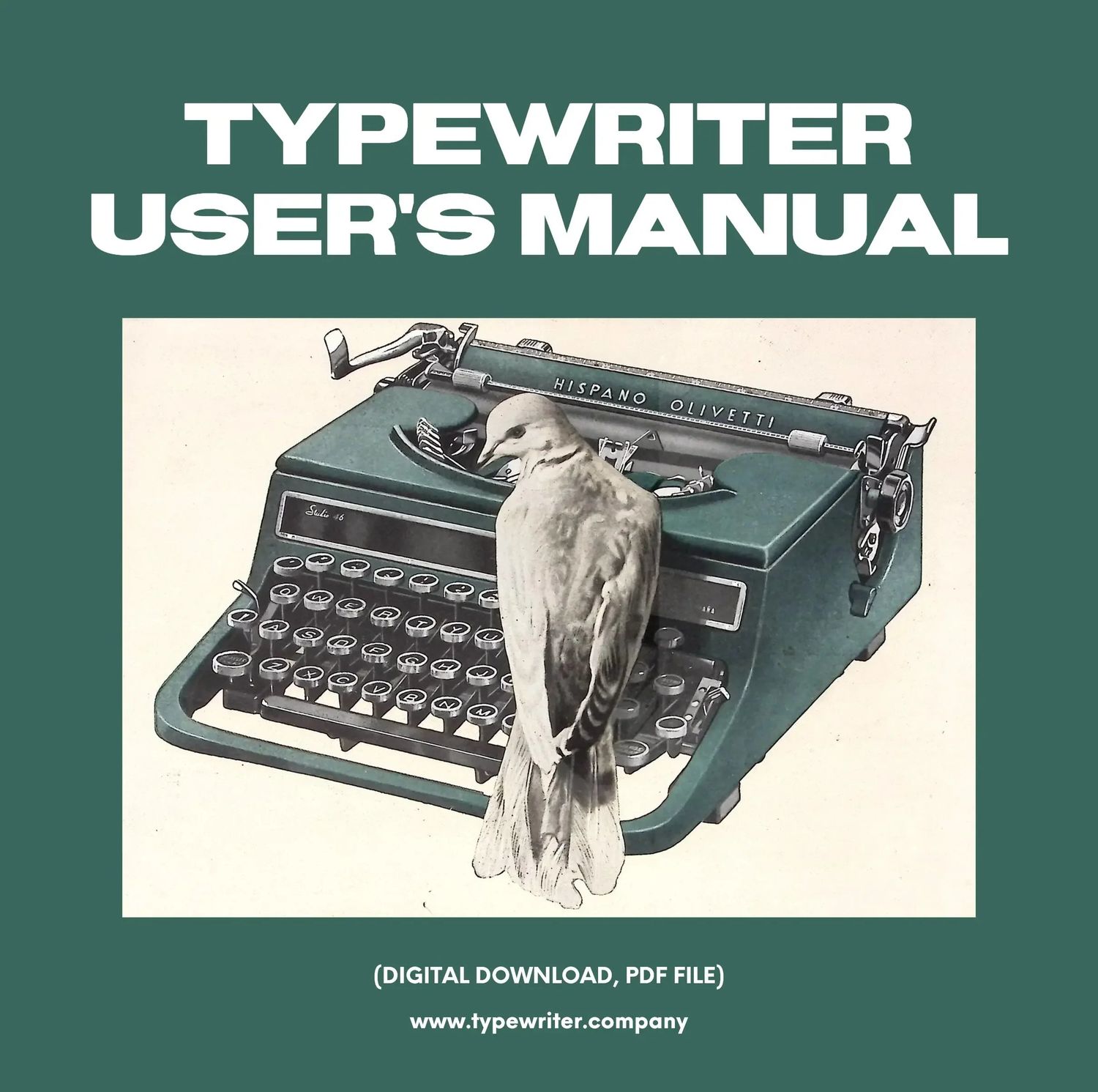 Instruction Manual for Vintage Typewriter Olivetti Studio 46 / 42, PDF in Spanish