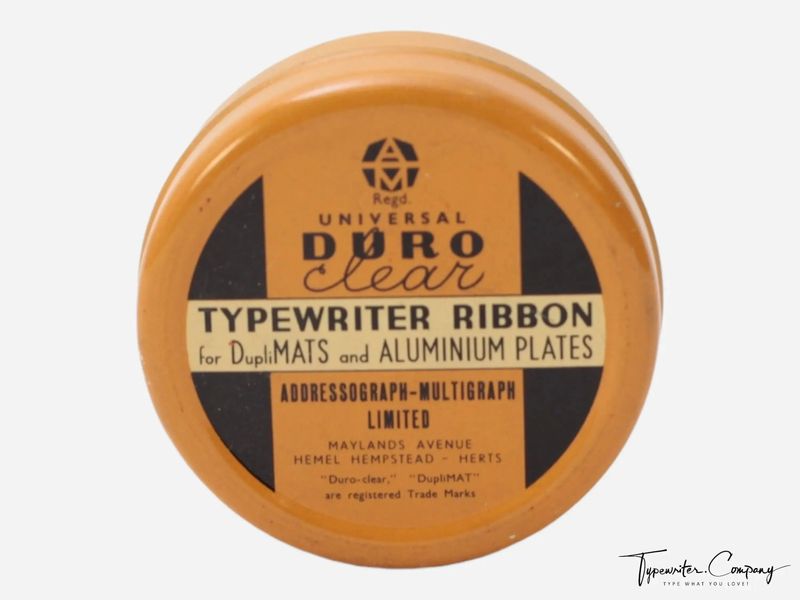Duro Typewriter Ink Ribbon Tin w/o Spools- Remington, Underwood, etc.