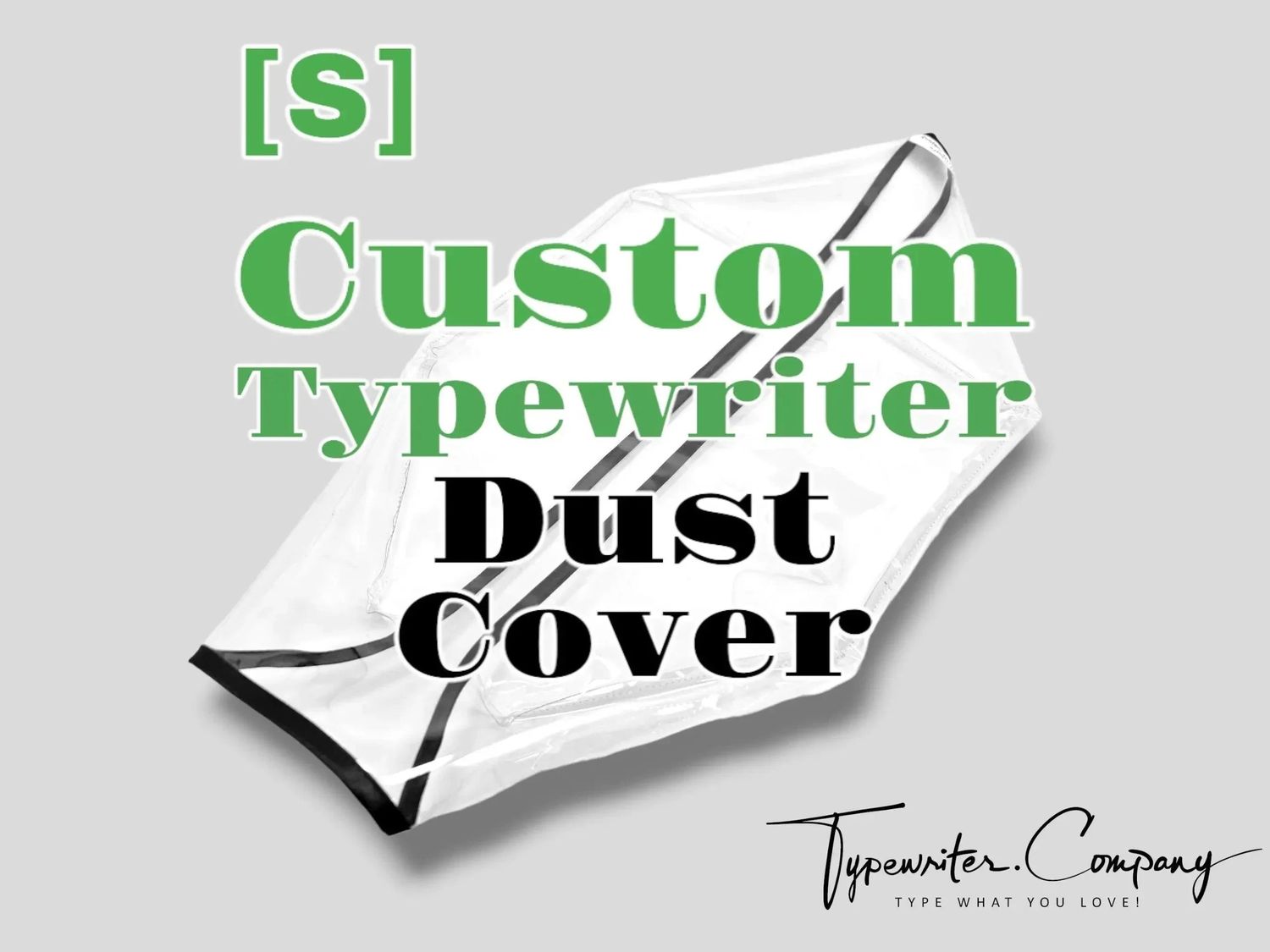CUSTOM Small Dust Cover, Transparent Vinyl PVC for Vintage Typewriter