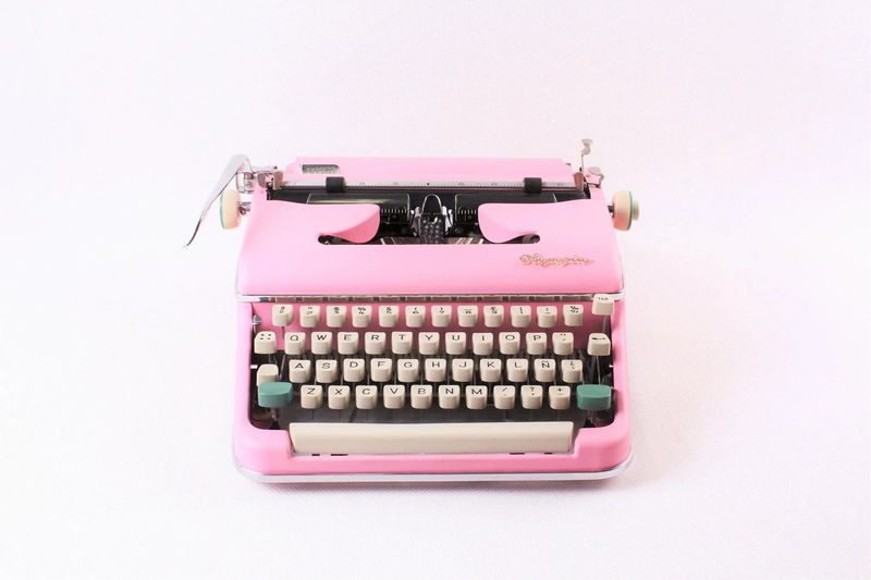 SOLD! Olympia SM 2/3 Pink, Vintage Manual Typewriter, Refurbished