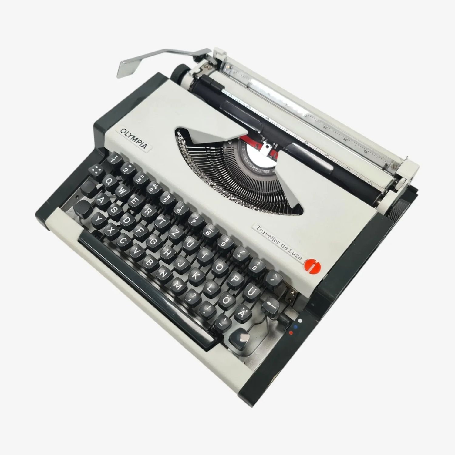 Olympia Traveller De Luxe Manual Vintage Typewriter,  Portable, Serviced