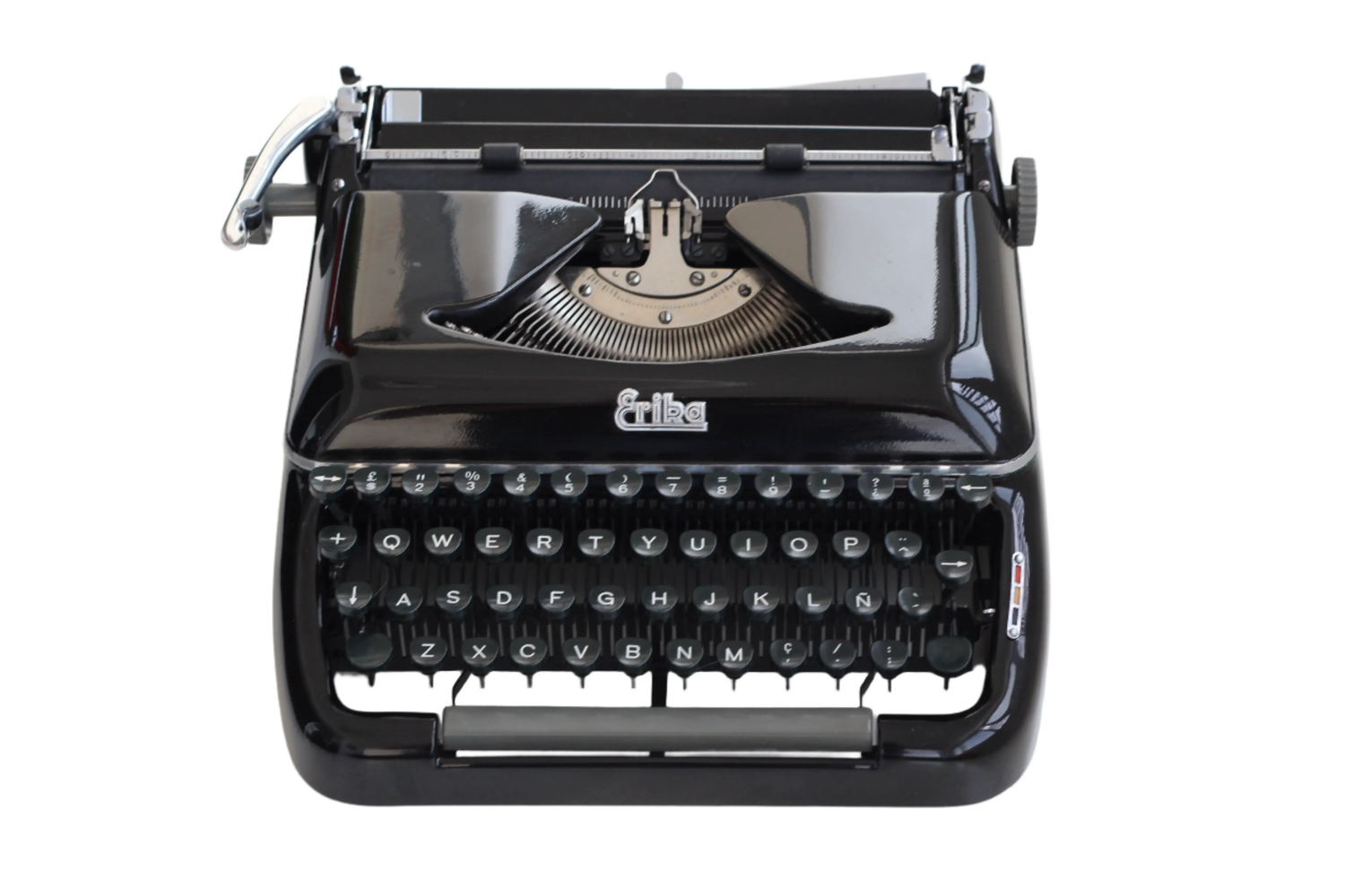 Erika Model 10 Black Vintage Typewriter, Professionally Serviced
