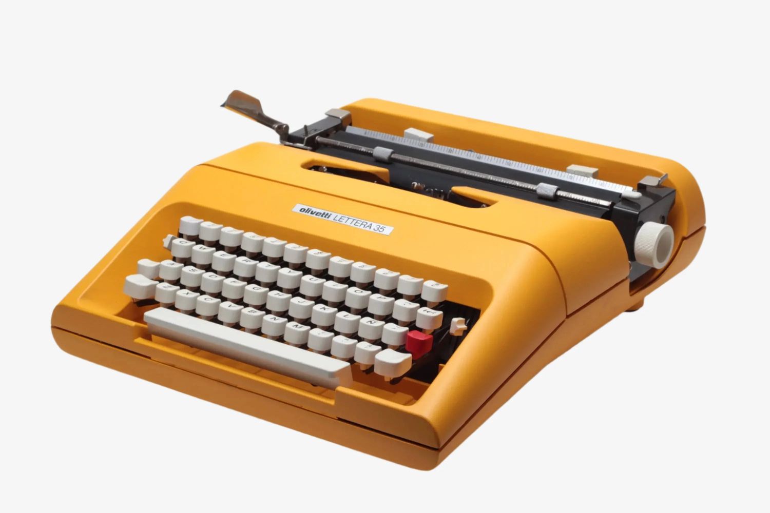 Iconic Olivetti Lettera 35 Yellow Vintage, Manual Typewriter, Restored