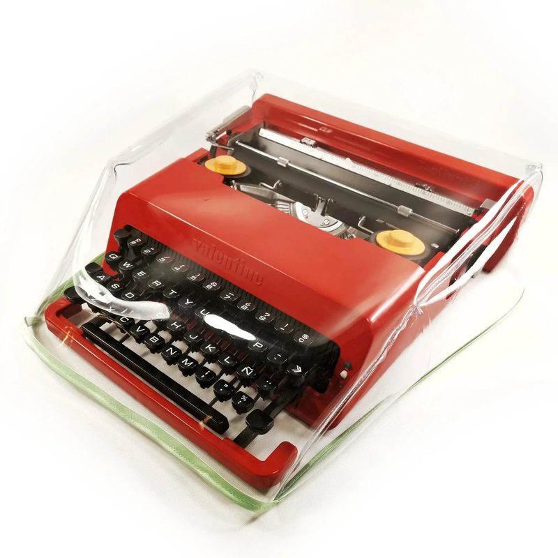 MEDIUM Transparent Dust Cover for Olivetti Valentine Typewriter