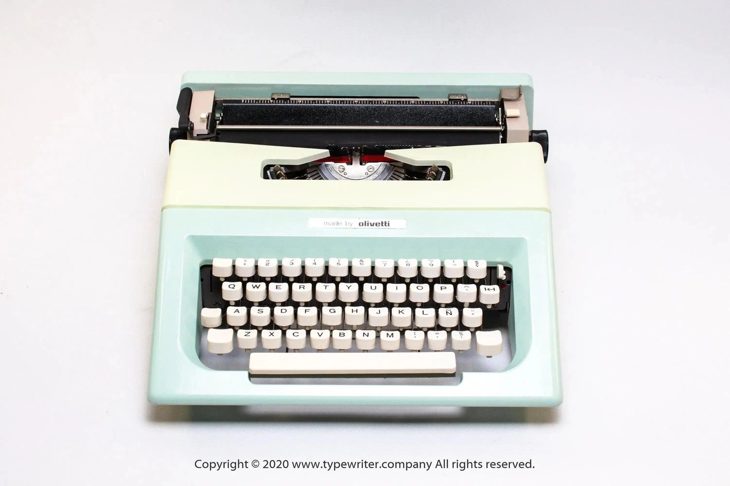 Olivetti Lettera 25 Mint Green, Vintage, Manual, Refurbished