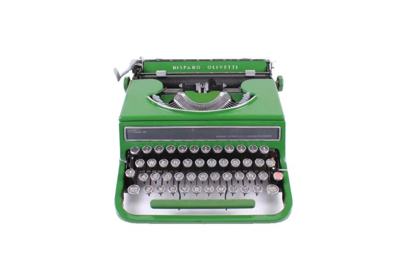 Olivetti Studio 46(42) Glossy Green Vintage Typewriter, Restored