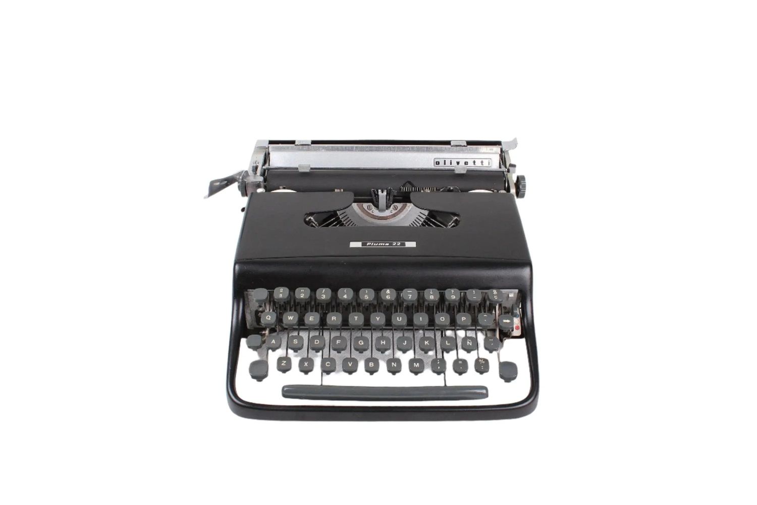 Olivetti Pluma 22 Black Vintage, Manual Typewriter, Refurbished