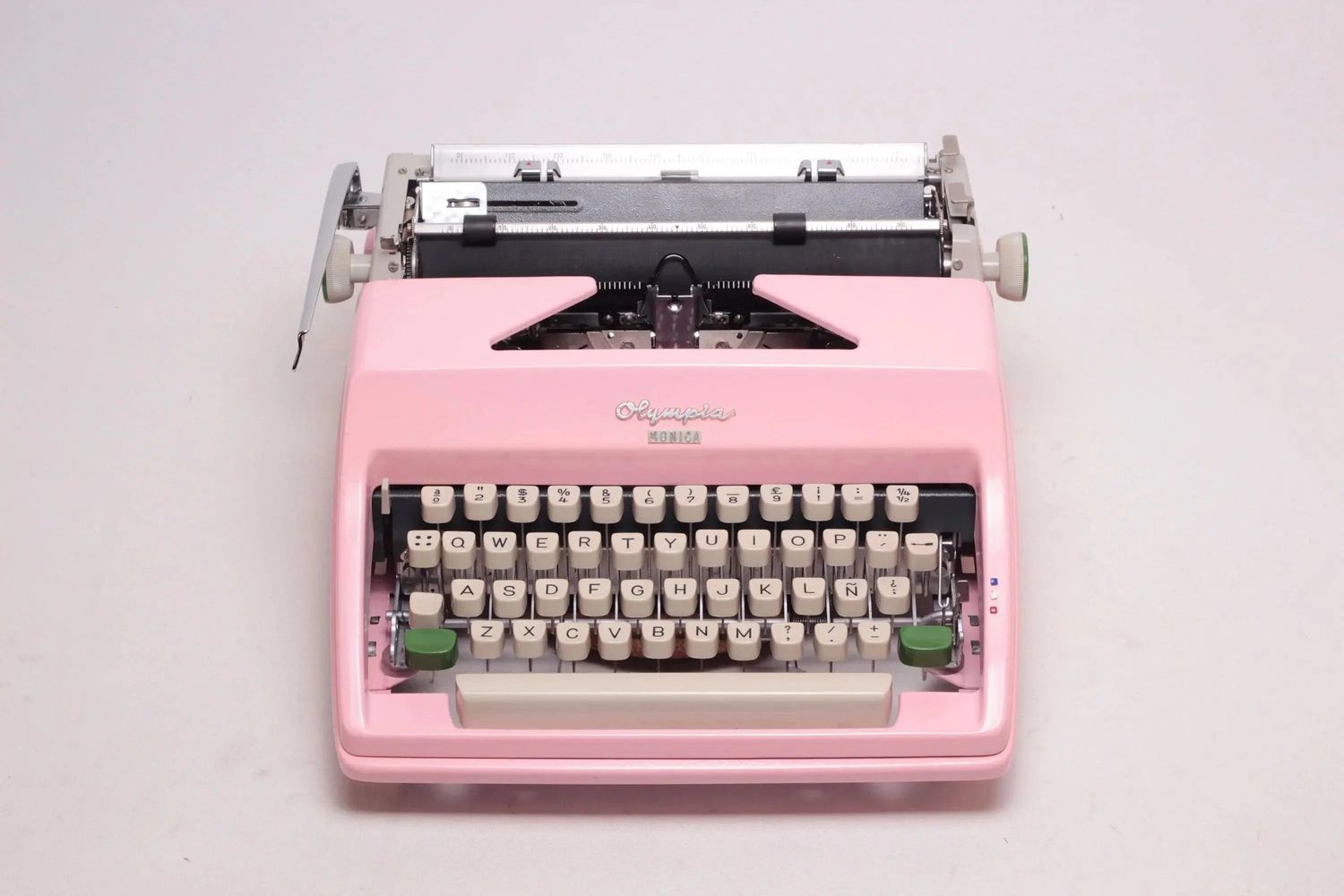 SOLD! Olympia SM Monica Pink, Vintage Manual Typewriter, Restored