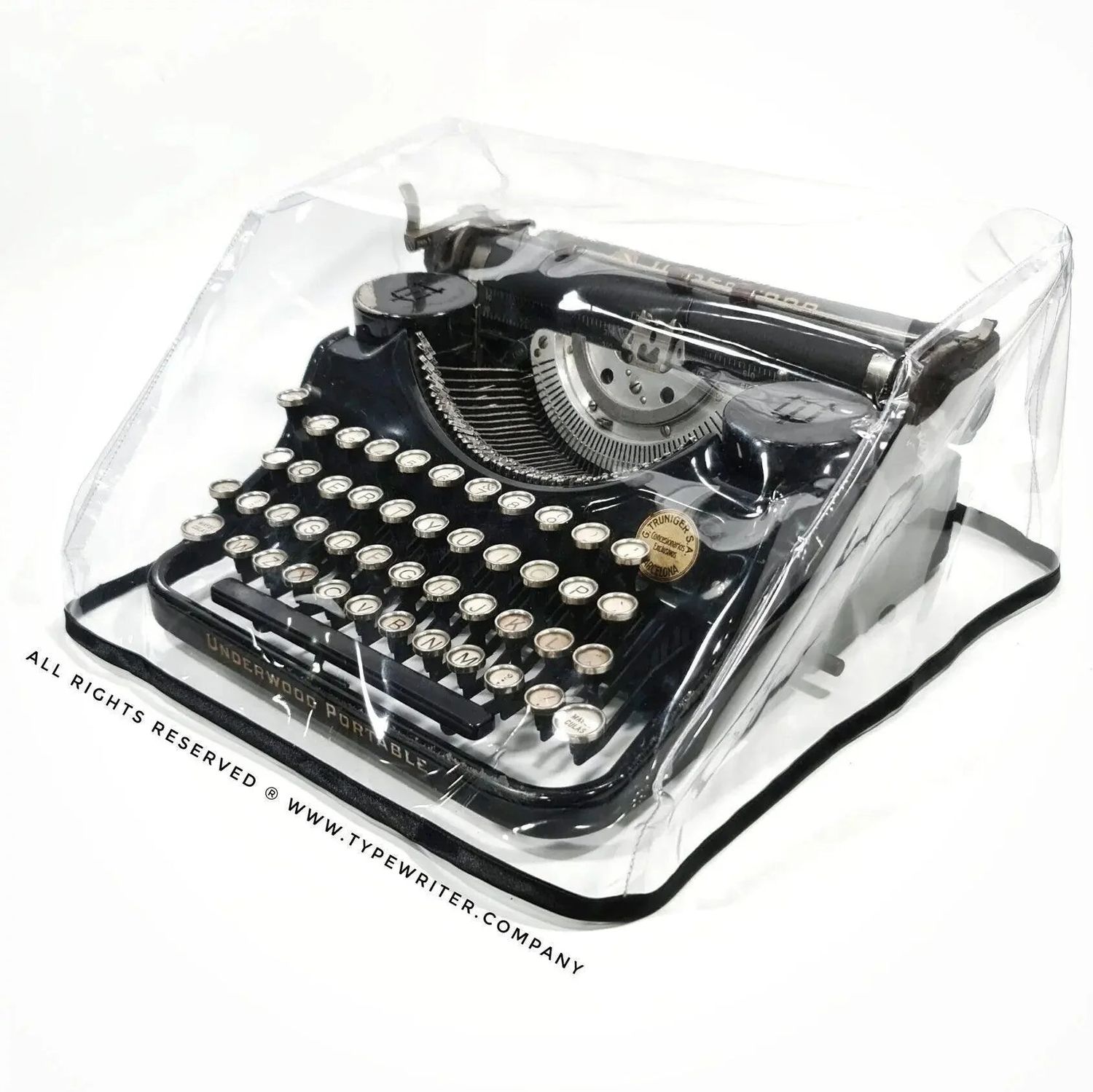 MEDIUM Transparent Typewriter Dust Cover for Underwood Typewriter