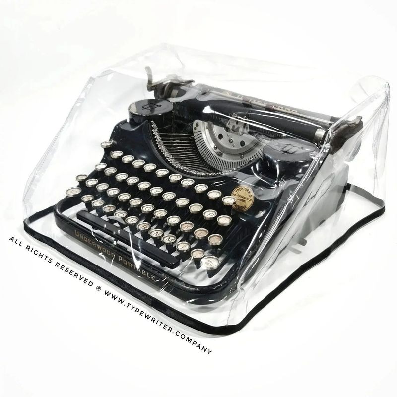 MEDIUM Transparent Typewriter Dust Cover for Underwood Typewriter
