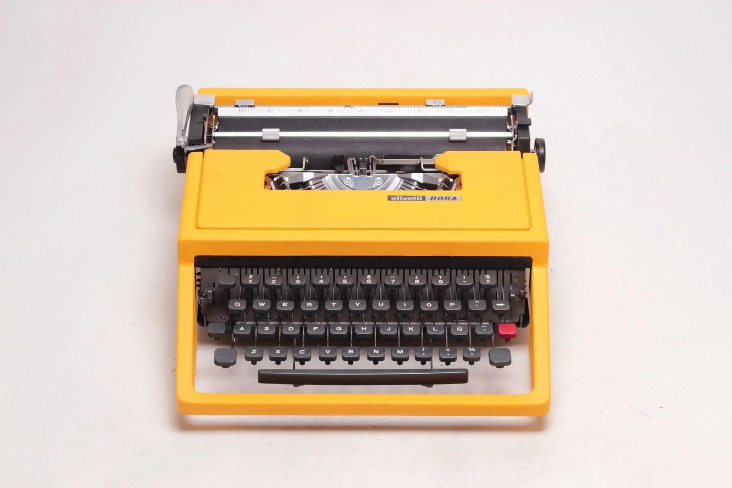 SOLD! Olivetti Dora Yellow, Vintage Manual Typewriter, Refurbished