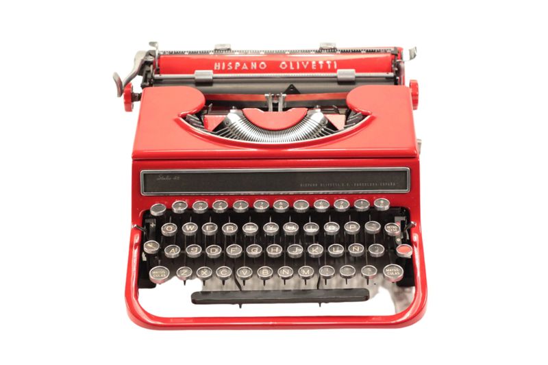 Olivetti Studio 46(42) Glossy Red Vintage Typewriter, Restored