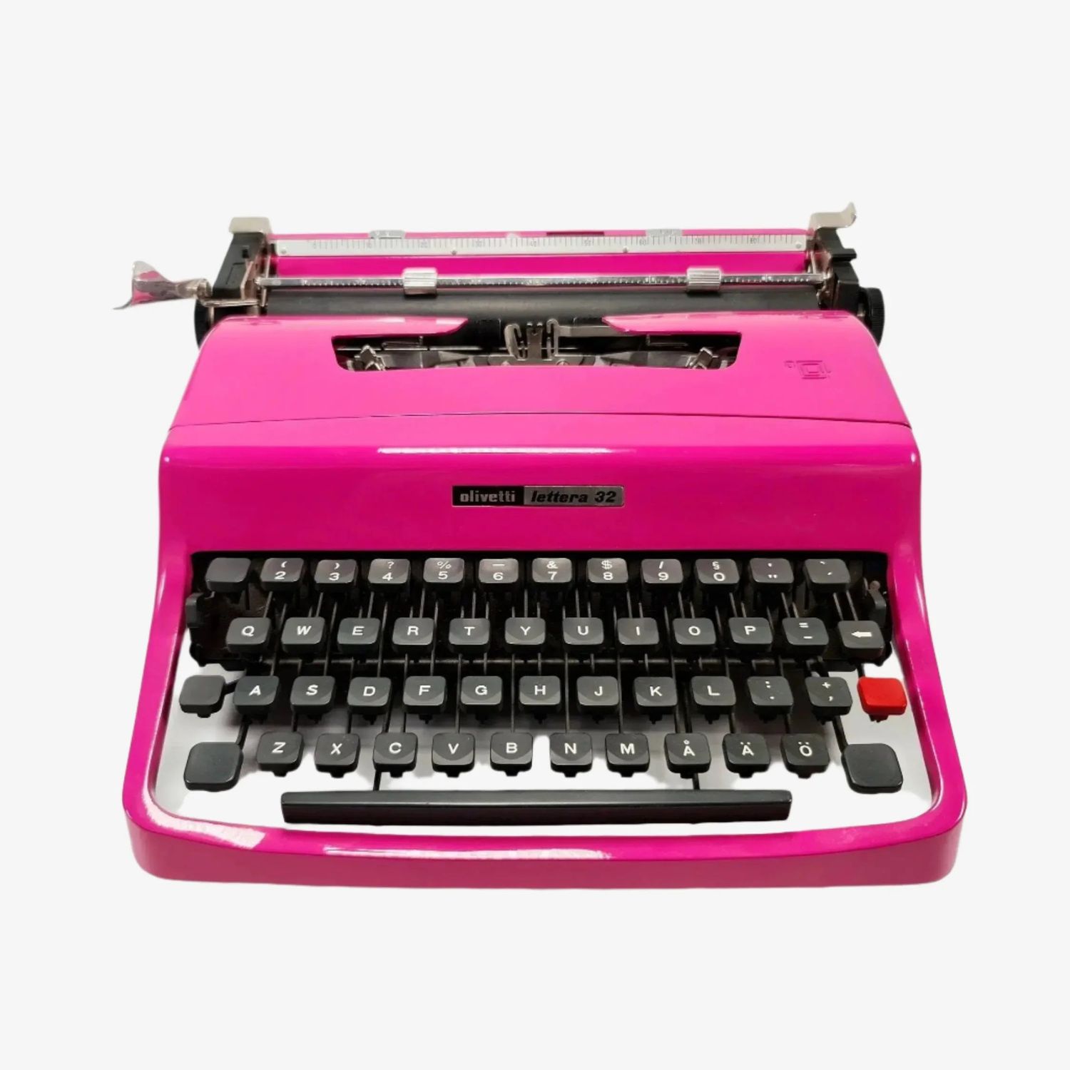 Olivetti Lettera 32 Swedish Pink Vintage Manual Typewriter, Restored