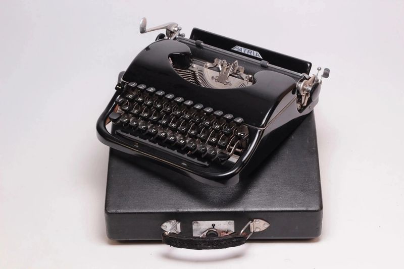 Patria Black, Vintage Manual Typewriter, Restored