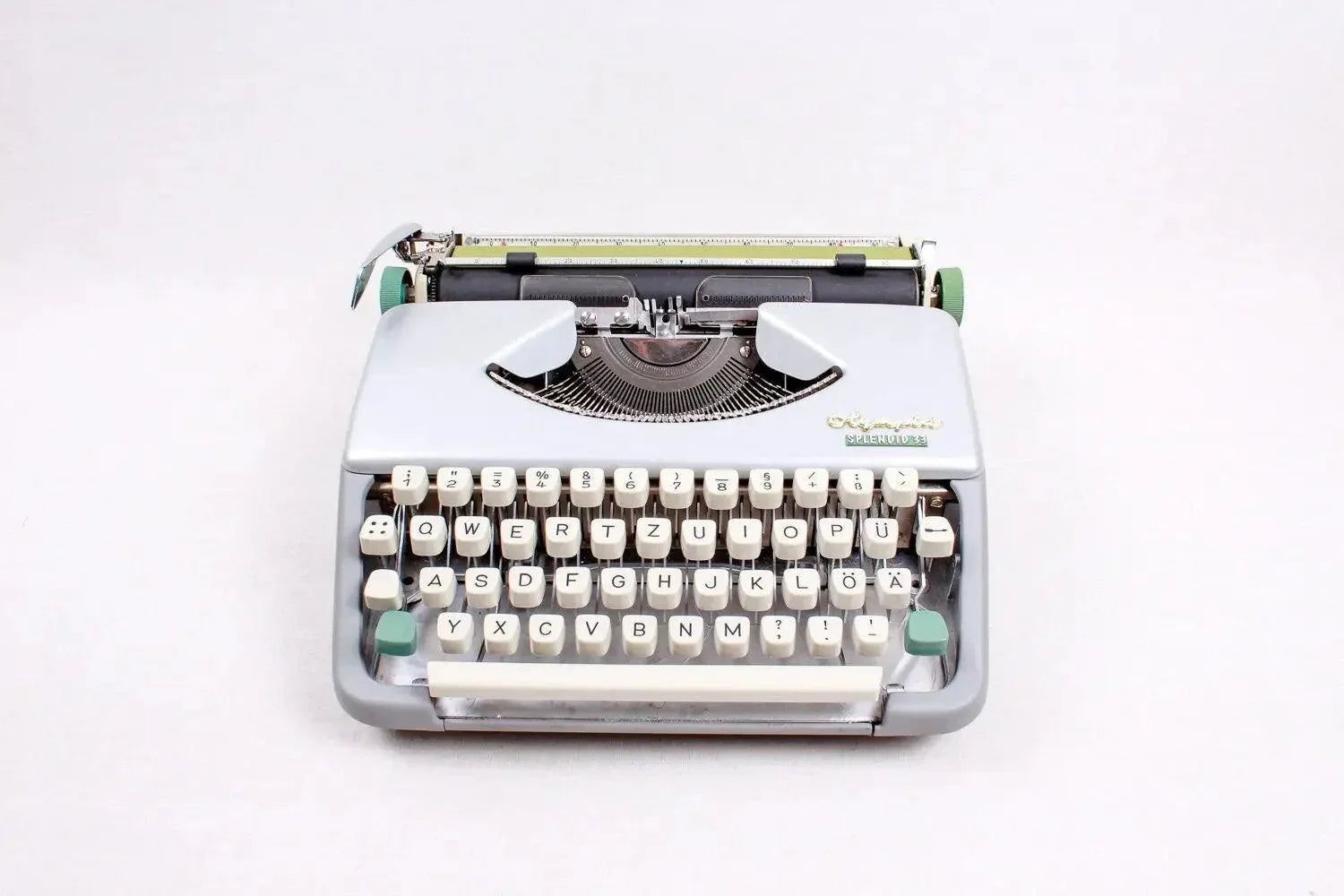 Olympia Splendid 33 Pastel Blue, Vintage Manual Typewriter, Refurbished