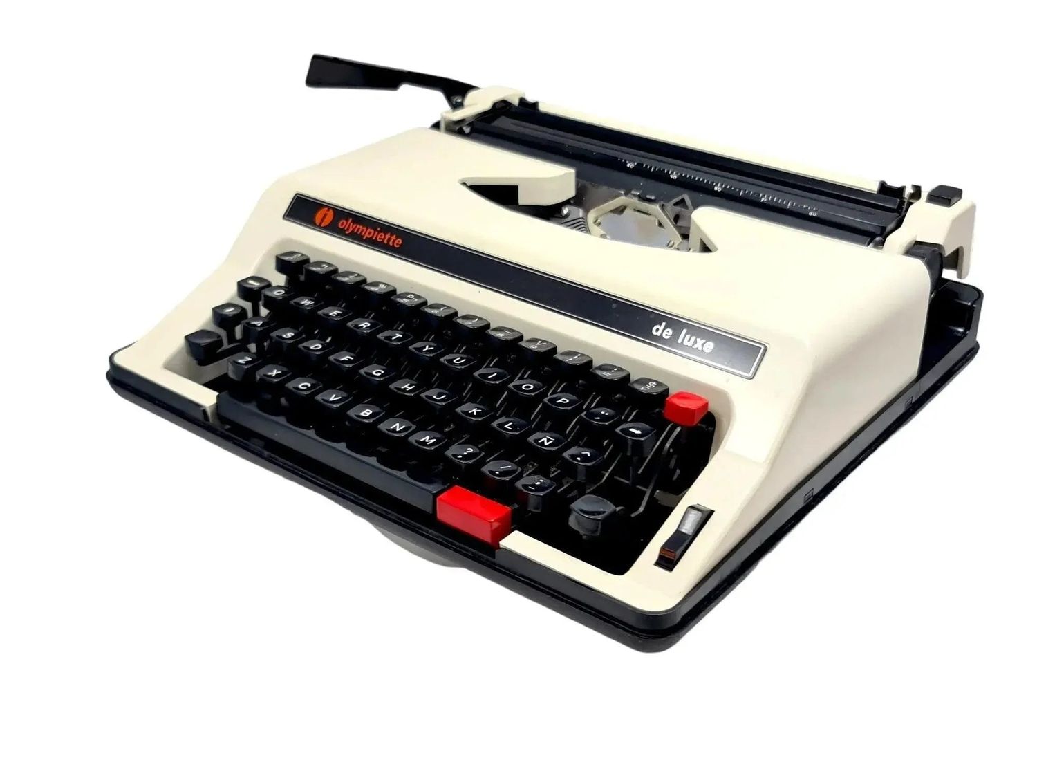 Olympiette Deluxe White, Vintage Manual Typewriter, Restored