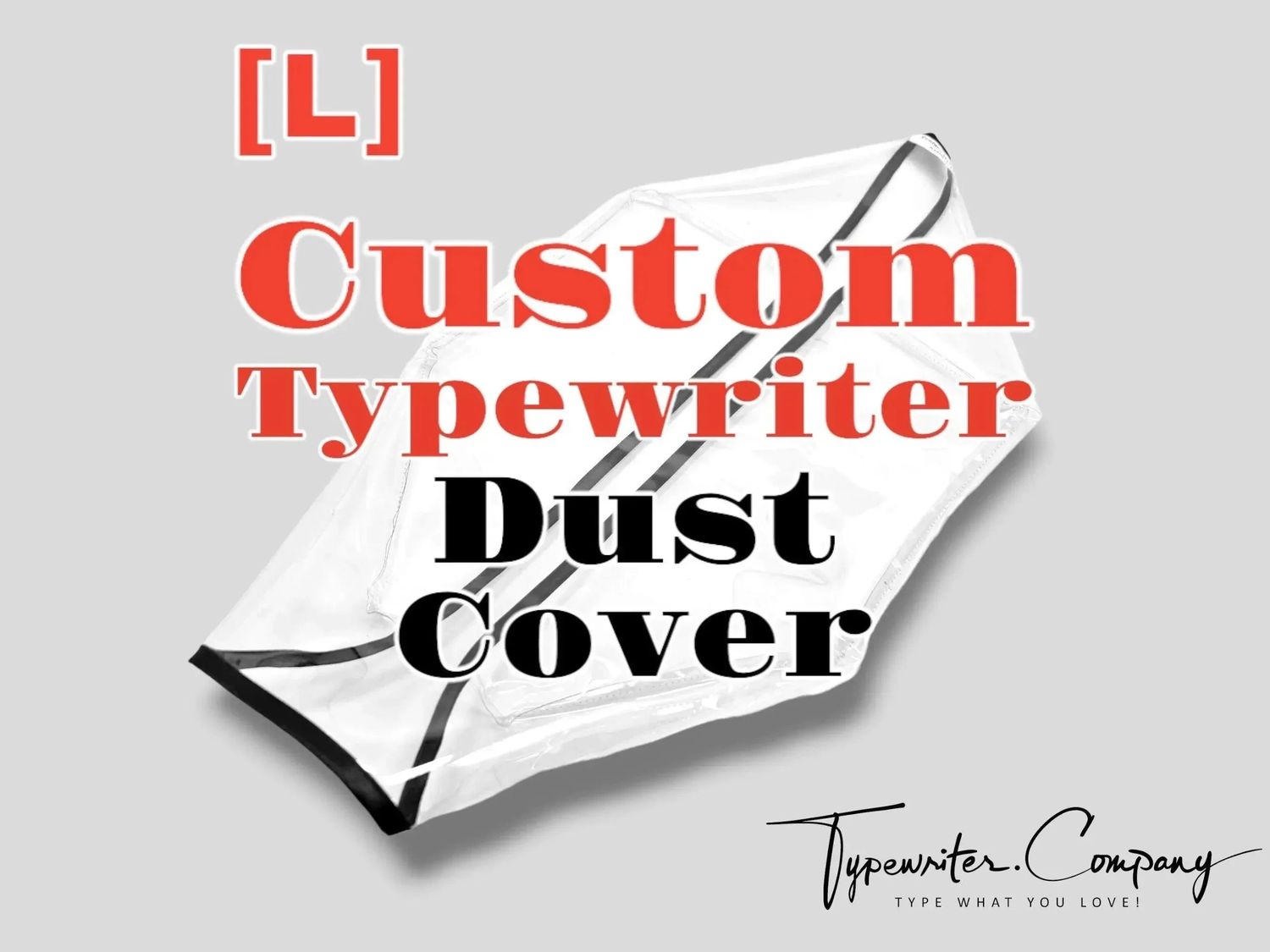 CUSTOM Large Typewriter Dust Cover, Transparent Vinyl PVC