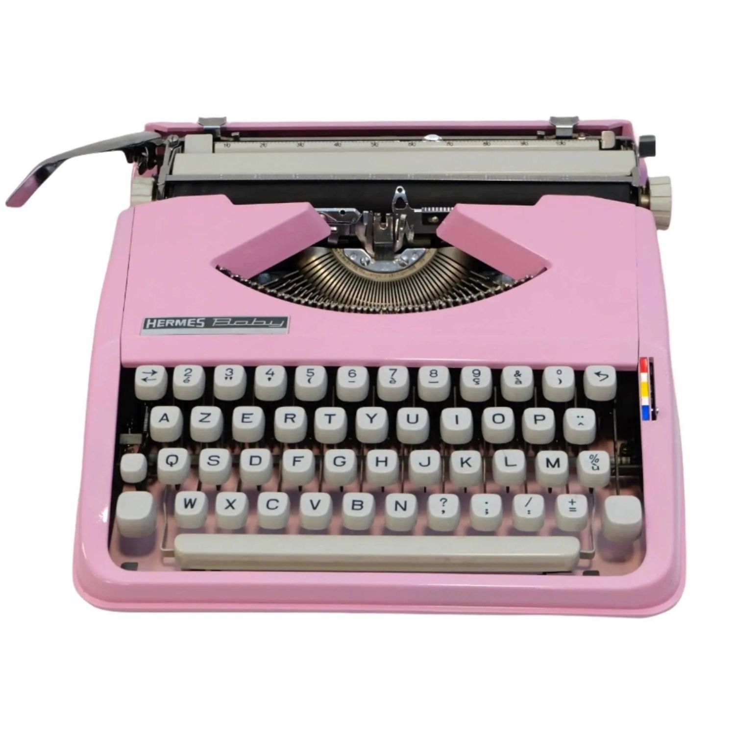 SOLD! CURSIVE Pink Hermes Baby Manual Vintage Typewriter, Refurbished