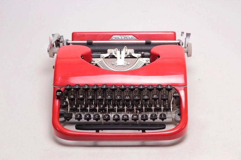 SOLD! Patria Red, Vintage Manual Typewriter, Refurbished