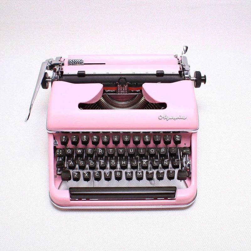 SOLD! Olympia SM Light Pink, Vintage Manual Typewriter, Restored