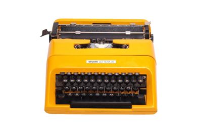 Olivetti Lettera 35 Glossy Yellow Vintage, Manual Typewriter, Restored