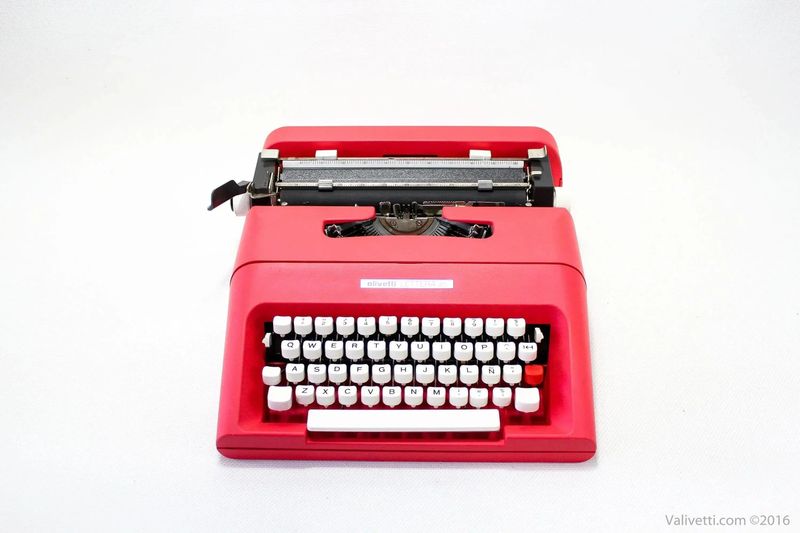 Olivetti Lettera 35 Crimson Red Vintage Manual Typewriter, Refurbished