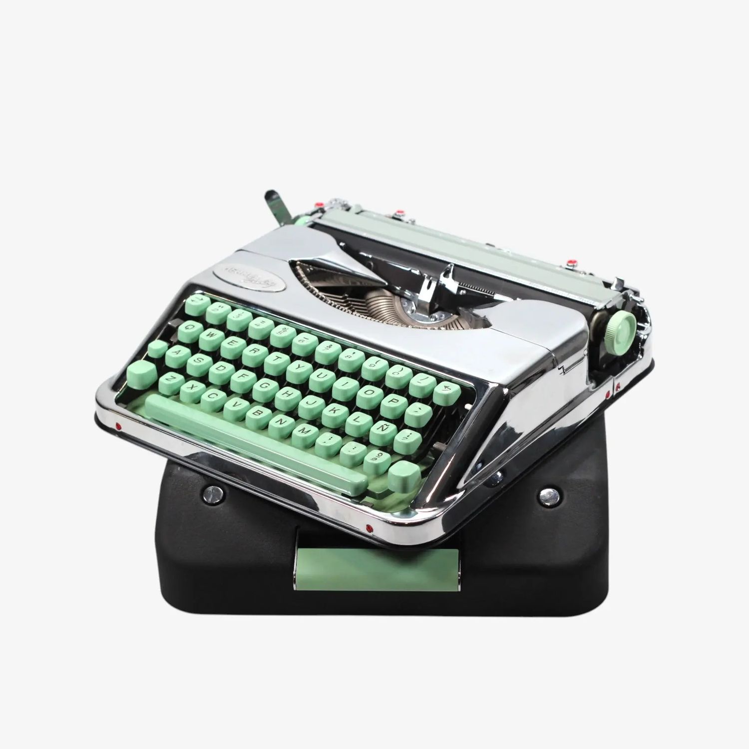 Hermes Baby , Chrome-Plated, Vintage Manual Typewriter, Refurbished