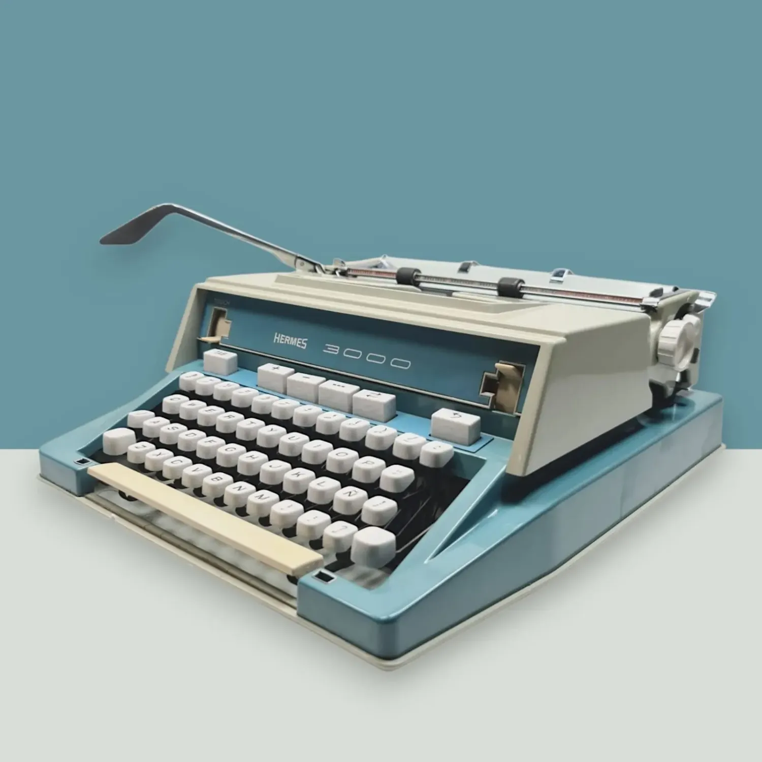 Hermes 3000 Typewriter, Rare Epoca Font, QWERTY, Serviced