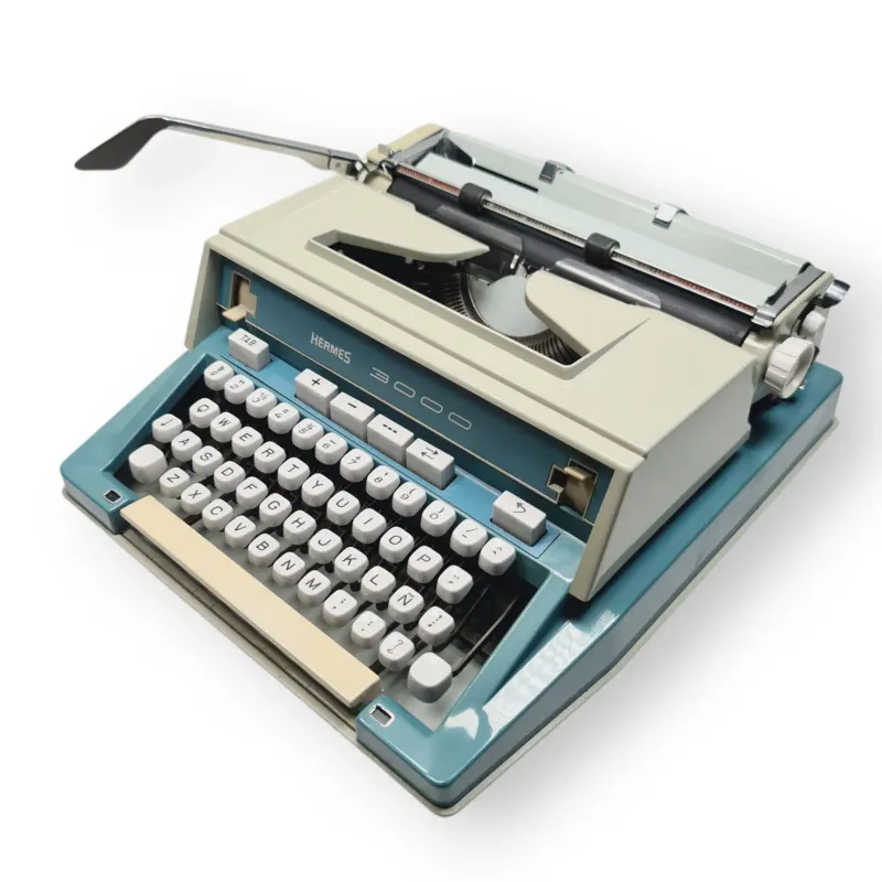 Hermes 3000 Typewriter, Rare Epoca Font, QWERTY, Serviced